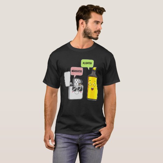 Highlighter Lighter Funny Students Tiener Humor Sa T-shirt (Voorkant volledig)