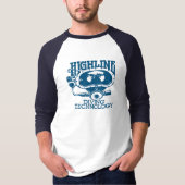 Highline Diving Tech Retro (Blauw Logo) 3/4 T-shirt (Voorkant)