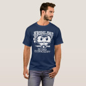 Highline Diving Tech Retro (Wit Logo) T-shirt (Voorkant volledig)