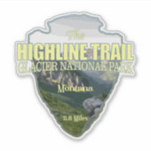Highline Trail (pijlpunt) Sticker (Voorkant)