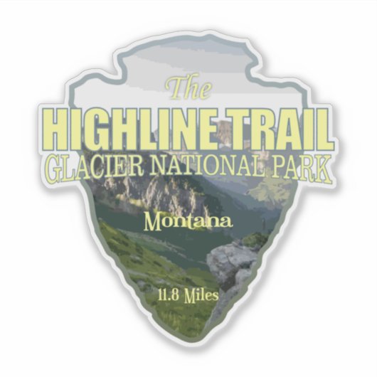 Highline Trail (pijlpunt) Sticker (Voorkant)