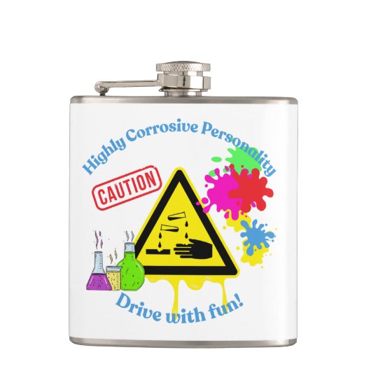 Highly Corrosive Personality Class 8 ADR Trucker Heupfles (Voorkant)