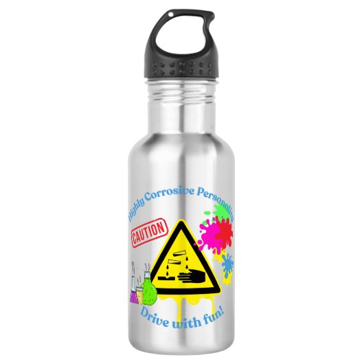 Highly Corrosive Personality Class 8 ADR Trucker Waterfles (Voorkant)