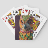 highly detailed owl with psychedelic patterns pokerkaarten (Achterkant)