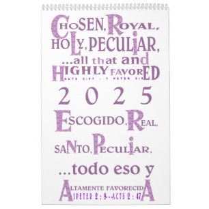 Highly Favored© - Esp & Eng Calendar Kalender