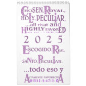 Highly Favored© - Esp & Eng Calendar Kalender (Hoes)