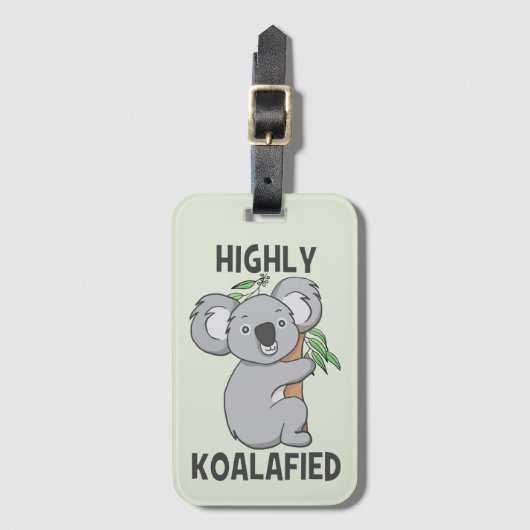 Highly Koalafied Koala Bagagelabel (Voorkant (verticaal))