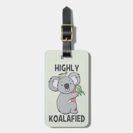 Highly Koalafied Koala Bagagelabel (Voorkant verticaal)