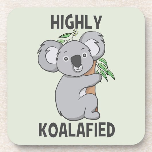 Highly Koalafied Koala Bier Onderzetter (Voorkant)