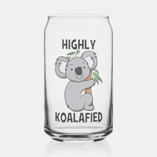 Highly Koalafied Koala Blikvorm Glas (Voorkant)