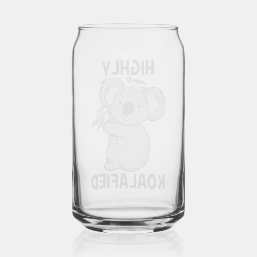 Highly Koalafied Koala Blikvorm Glas (Achterkant)