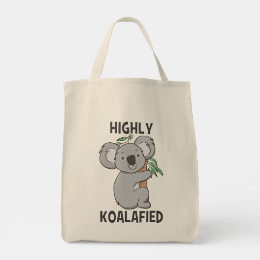 Highly Koalafied Koala Cute Tote Bag (Achterkant)