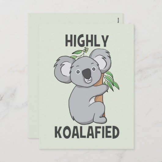 Highly Koalafied Koala Feestdagenkaart (Voorkant / Achterkant)