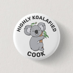 Highly Koalafied Koala - Gekwalificeerde Cook Ronde Button 3,2 Cm