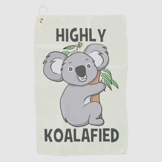 Highly Koalafied Koala Golfhanddoek (Voorkant)