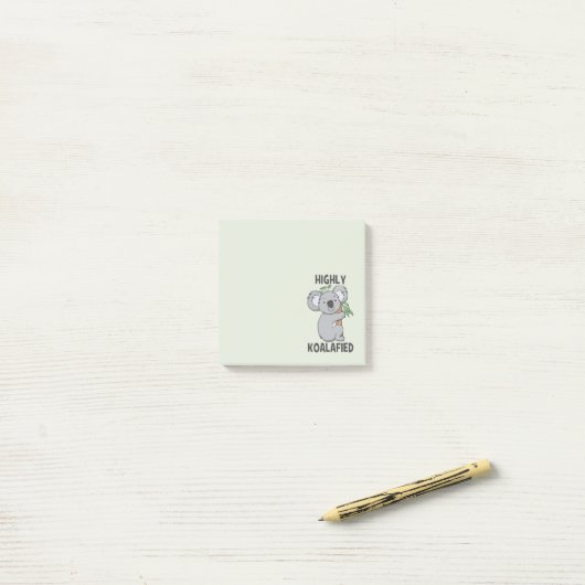 Highly Koalafied Koala Post-it® Notes (Op bureau)
