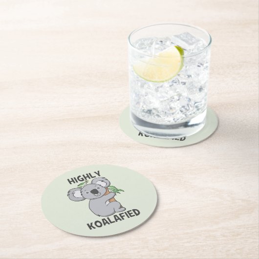Highly Koalafied Koala Ronde Kartonnen Onderzetter (Insitu)