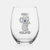 Highly Koalafied Koala Wijnglas Zonder Voet (Voorkant)