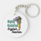 Highly Koalified English Teacher Sleutelhanger (Achterkant)