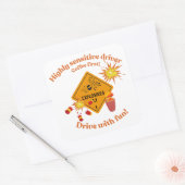 Highly Sensitive Driver: Coffee First!  Vierkante Sticker (Envelop)