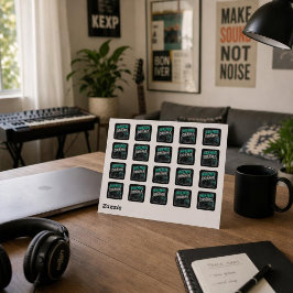 Highpass the Drama – Synth Nerd Vierkante Sticker