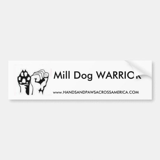 highres_2495984, Mill Dog WARRIOR, www.HANDSAND... Bumpersticker (Voorkant)