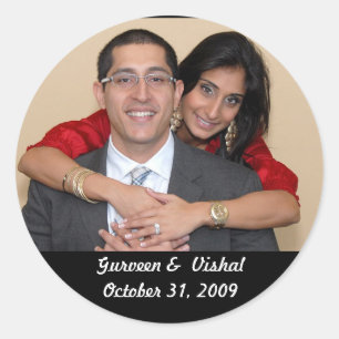 highres, Gurveen & Vishal31 oktober 2009 Ronde Sticker