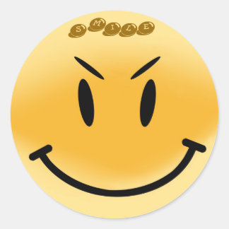 highres_smiley_str, GLIMLACH Ronde Sticker