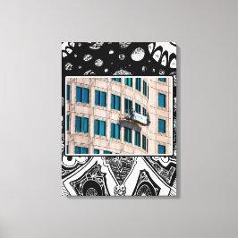 Highrise-ruitensproeier Canvas Afdruk