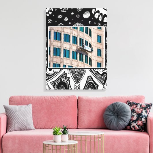 Highrise-ruitensproeier Canvas Afdruk (Insitu (Woonkamer))