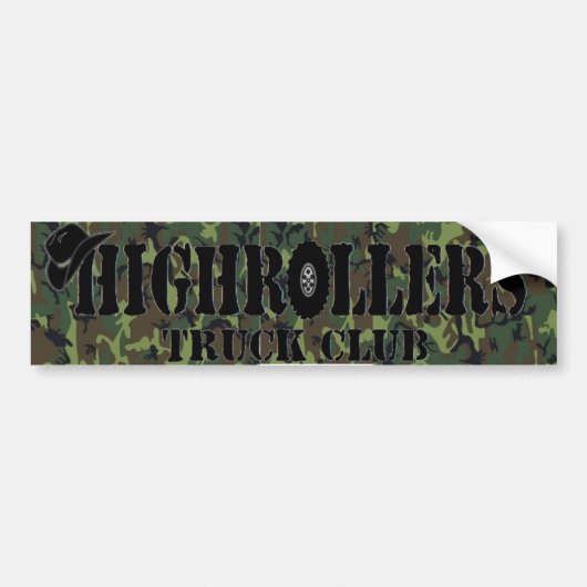 HIGHROLLEN REDNECK TRUCK CLUB BUMPERSTICKER (Voorkant)