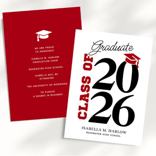 Highschool Graduation Aankondiging