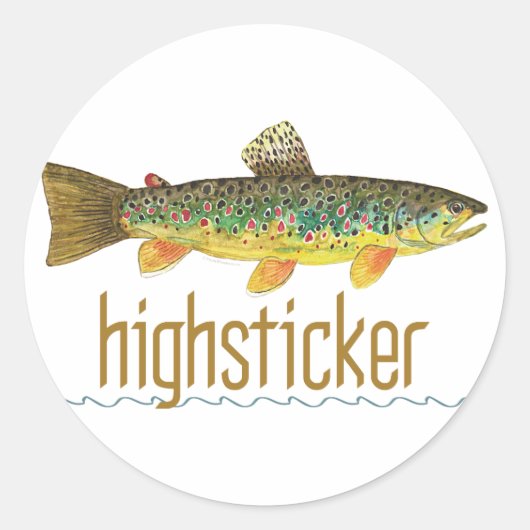 Highsticker - Vliegvissen Ronde Sticker (Voorkant)