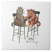 Highstoel Kittens van Louis Wain Tegeltje (Voorkant)