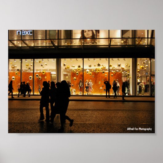 Highstreet Silhouetten Poster (Voorkant)