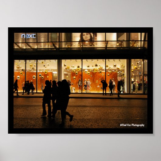 Highstreet Silhouetten Poster (Voorkant)