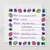 Hightailin 'It Uitnodiging Sjabloon Versie Een (Achterkant)