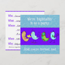 Hightailin 'It Uitnodiging Template Versie Twee