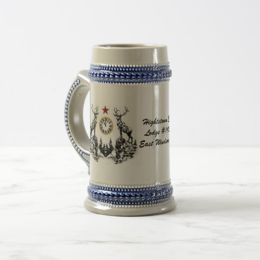 Hightstown Elks Beer Stein Bierpul (Voorkant links)