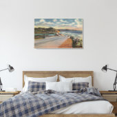 Highway 101 aan de kust van Californië ViewState Canvas Afdruk (Insitu (Slaapkamer))