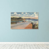 Highway 101 aan de kust van Californië ViewState Canvas Afdruk (Insitu (Houten vloer))