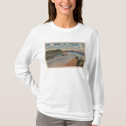 Highway 101 aan de kust van Californië ViewState T-shirt (Voorkant)