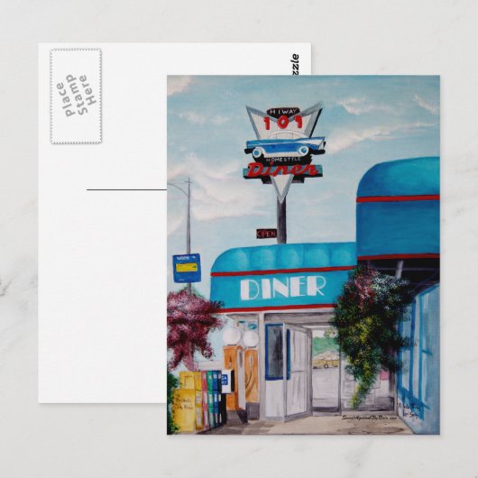 Highway 101 Diner Briefkaart (Voorkant / Achterkant)