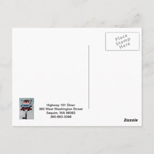 Highway 101 Diner Briefkaart (Achterkant)