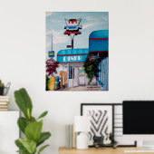 Highway 101 Diner Poster (Thuiskantoor)