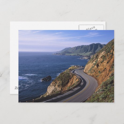 Highway 1 langs de Californische kust nabij Briefkaart (Voorkant / Achterkant)