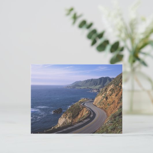 Highway 1 langs de Californische kust nabij Briefkaart (Staand voorkant)