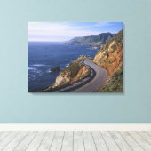 Highway 1 langs de Californische kust nabij Canvas Afdruk (Insitu (Houten vloer))