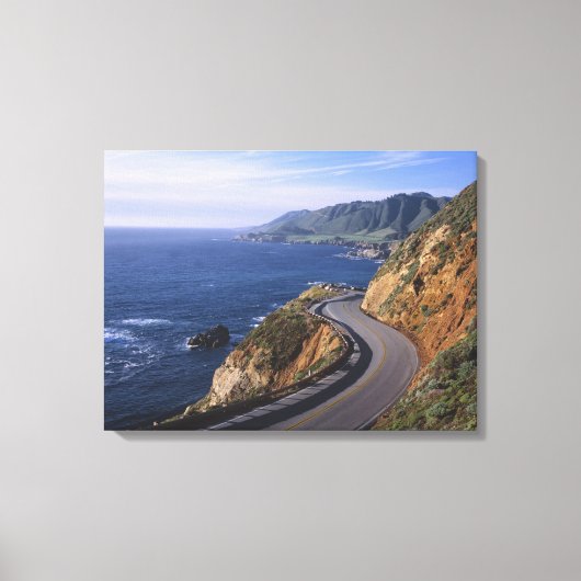 Highway 1 langs de Californische kust nabij Canvas Afdruk (Voorkant)