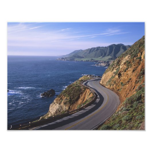 Highway 1 langs de Californische kust nabij Foto Afdruk (Voorkant)
